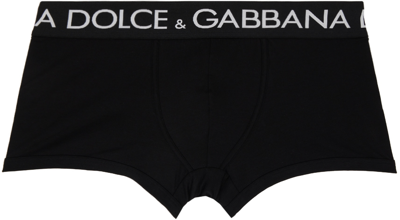 Dolce & Gabbana Black Two-way Stretch Boxers In Zm062 Nero/nero