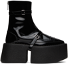Shang Xia Ssense Exclusive Black Superstack Boots In Black
