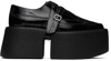 SHANG XIA SSENSE EXCLUSIVE BLACK SUPERSTACK OXFORDS