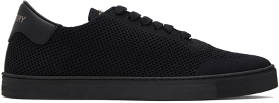 Burberry Robin Low Top Knit Sneaker In Black