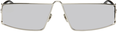 Saint Laurent Ssense Exclusive Silver Sl 606 Sunglasses In Silver/silver