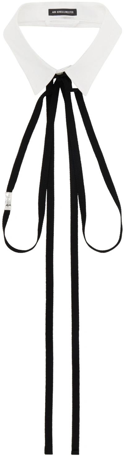 Ann Demeulemeester White Adela Shirt Collar Necklace In 001 White