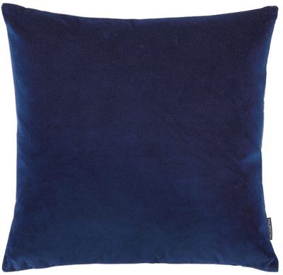 Polspotten Navy Velvet Cushion In Dark Blue