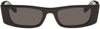 Saint Laurent Eyewear Rectangular Frame Sunglasses In 001 Shiny Black