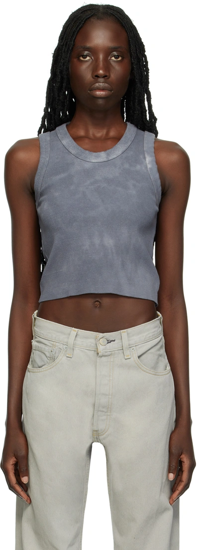 Notsonormal Gray Micro Tank Top In Night Sky