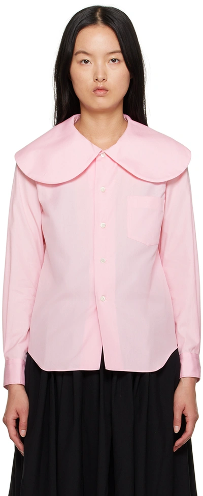 Comme Des Garcons Girl Cotton-poplin Shirt In 2 Pink