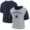 NIKE NIKE NAVY/SILVER DALLAS COWBOYS HIGH HIP FASHION T-SHIRT