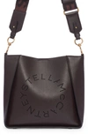 Stella Mccartney Logo Crossbody Bag In Chocolate Brown
