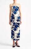 EMILIA WICKSTEAD YULIE STRAPLESS FLORAL TAFFETA-FAILLE MIDI DRESS