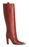 Etro Women's Leather Knee-high Boots In Burgundy