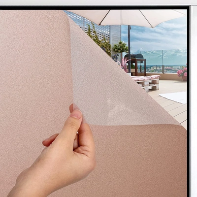 Zulay Kitchen Window Privacy Film - Non Adhesive Opaque Privacy Window Film Glare & Uv Protection In White