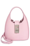 Ferragamo Archive Gancio Leather Hobo Bag In Bubble Gum
