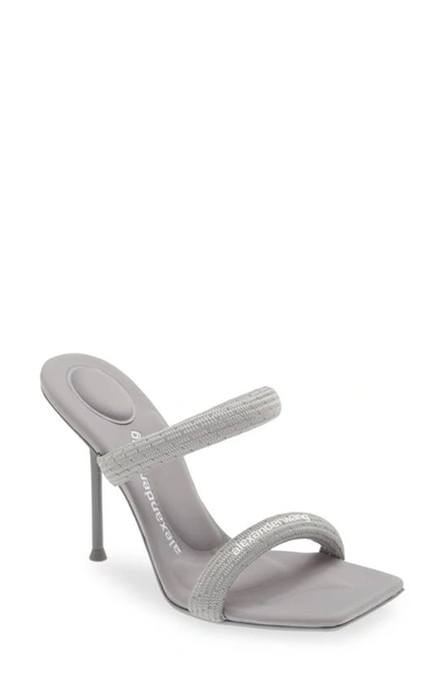 Alexander Wang Julie Sandal In Nylon In Reflective Grey