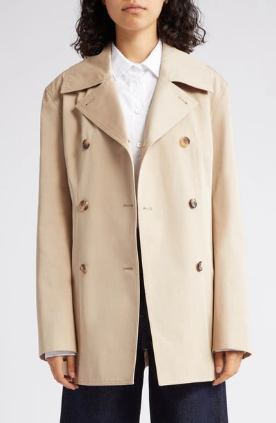 Totême Structured Double-breasted Waist Jacket In Beige