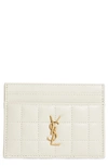 SAINT LAURENT MATELASSÉ LEATHER CARD CASE