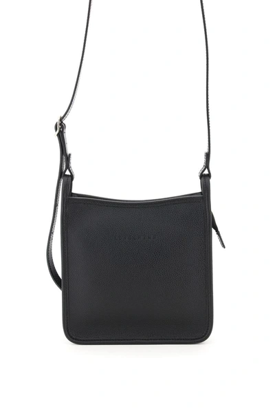 Longchamp Le Foulonné Crossbody Bag In Black