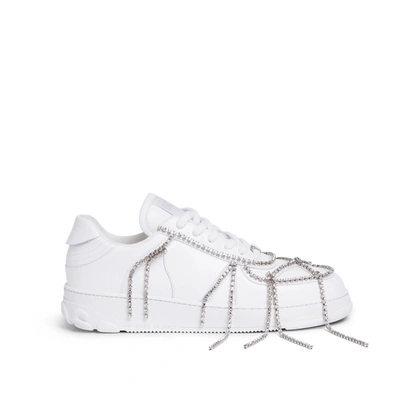 Gcds Crystal-embellished Sneakers In White