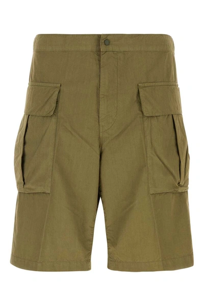 Aspesi Cargo Pocket Waistband Shorts In Green