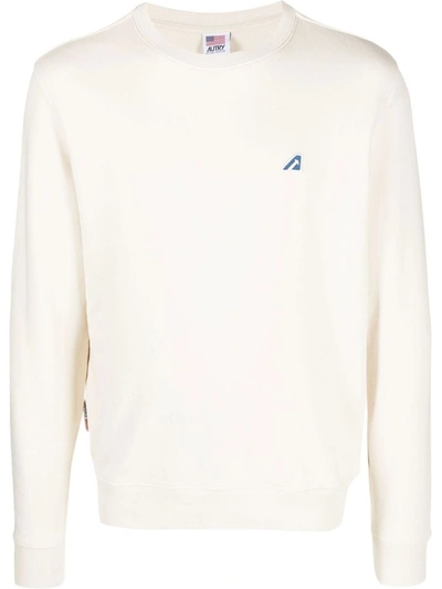 Autry Logo-print Crew Neck Sweatshirt In Ivory