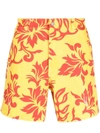 Erl Graphic-print Knee-length Shorts In Multicolour