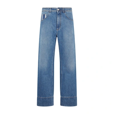 Wales Bonner Miles Mid-rise Wide-leg Jeans In Blue