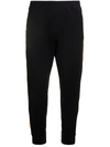 DSQUARED2 BLACK JOGGERS PANTS WITH LOGO X PACMAN PRINT AT THE BACK IN COTTON MAN