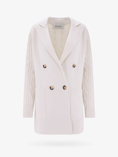 Max Mara Wool And Cashmere Jacket In White