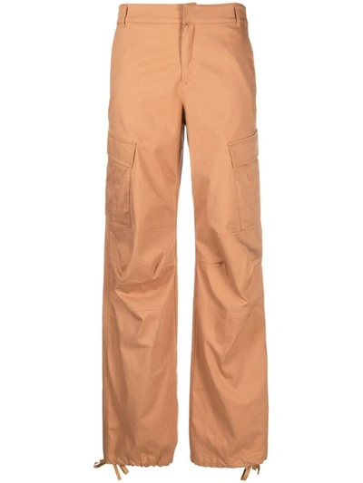 The Andamane Wide-leg Cargo Pants In Brown