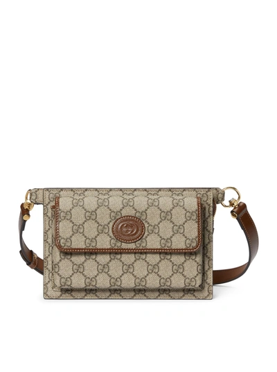 Gucci Gg Bag With Gg Cross In Nude & Neutrals