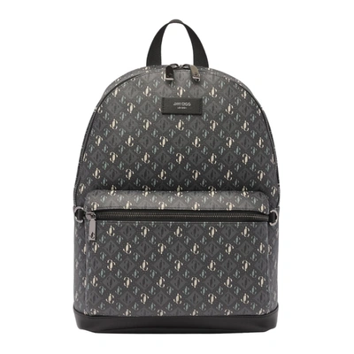 Jimmy Choo Backpack Jc Monogram In Grey