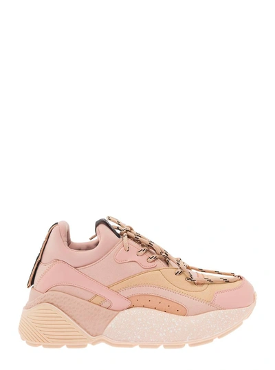 STELLA MCCARTNEY PANELLED DESIGN ECLIPSE ALTER SNEAKERS IN PINK LEATHER WOMAN