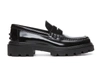 Tod's Calfskin Lug-sole Penny Loafers In Black