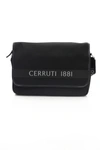 Cerruti 1881 Black Nylon Messenger Bag In Black