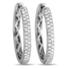 Non Branded Lb Exclusive 14k White Gold 0.65ct Diamond Hoop Earrings