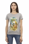 Trussardi Action Cotton Tops & Women's T-shirt In Gray