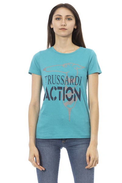 Trussardi Action Light-blue Cotton Tops & T-shirt