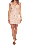 LOST + WANDER COASTAL DAISIES FLORAL A-LINE MINIDRESS