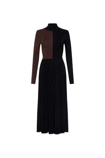 Rebecca Vallance Donna Knitted Midi Dress In Black