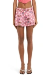 Versace Butterfly Polka Dot Elastic Waist Shorts In Multi