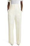 The Row Gordon Wide-leg Wool Trousers In Pale Moon