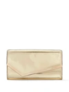 JIMMY CHOO 'EMMIE' GOLD-COLORED HANDBAG WITH MAGNETIC FASTENING IN MIRROR FABRIC WOMAN