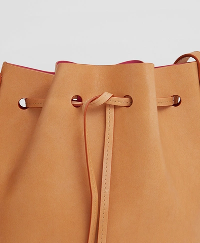 Mansur Gavriel Mini Bucket Bag In Cammello/dolly