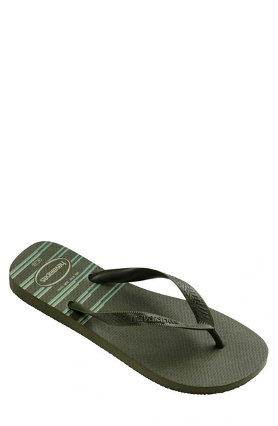 Havaianas Top Basic Flip Flop In Moss