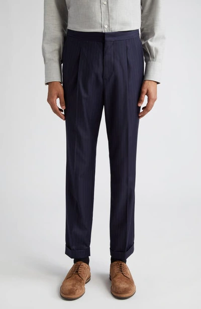 Brunello Cucinelli Wool Suit Pant In Gray