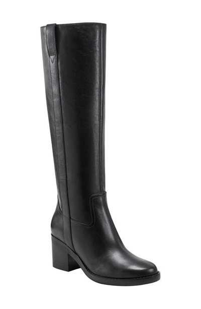 Marc Fisher Ltd Hydria Knee High Boot In Black Leather