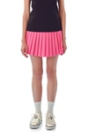 English Factory Sportswear Pleated Stretch Skort In Fuchsia