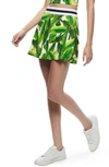 Alice And Olivia Blaise Trapeze Mini Skort In Sun Palm Off White