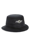 Moncler Genius 7 Moncler Frgmt Hiroshi Fujiwara Logo-appliquéd Shell Bucket Hat In Black