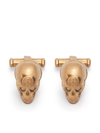 Philipp Plein 3d-skull Cufflinks In Gold
