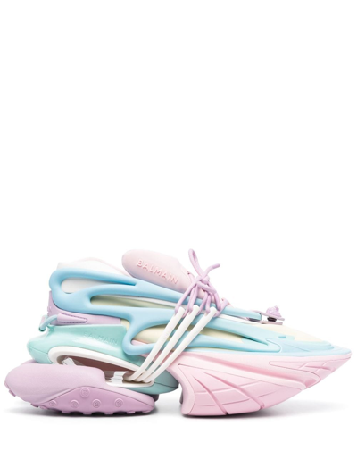 BALMAIN UNICORN COLOUR-BLOCK SNEAKERS